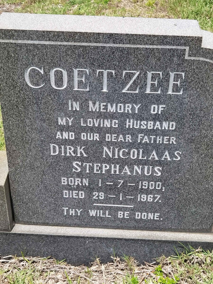 COETZEE Dirk Nicolaas Stephanus 1900-1967