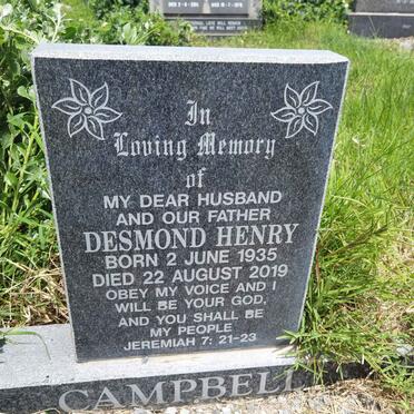 CAMPBELL Desmond Harry 1935-2019