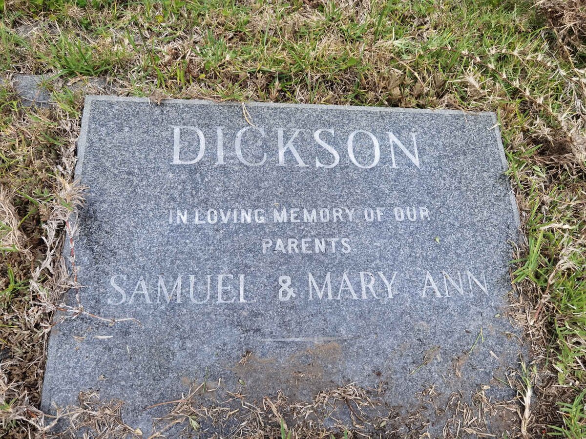 DICKSON Samuel &amp; Mary Ann