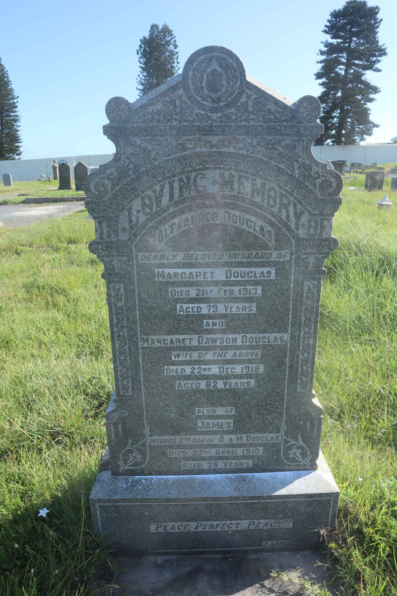 DOUGLAS Alexander -1913 &amp; Margaret Dawson -1918 :: DOUGLAS James -1910