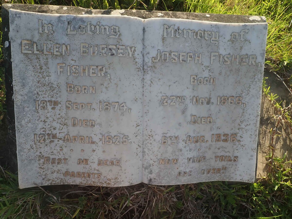 FISHER Joseph 1868-1936 &amp; Ellen Bursey 1874-1925
