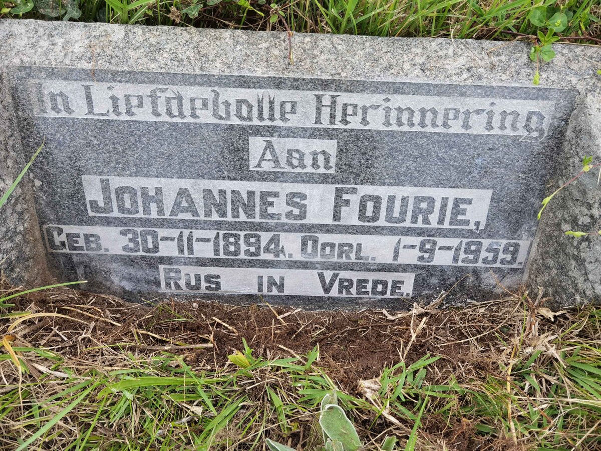 FOURIE Johannes 1894-1959