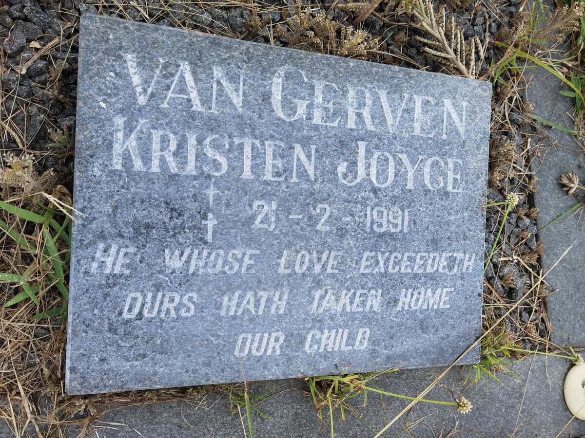 GERVEN Kristen Joyce, van -1991