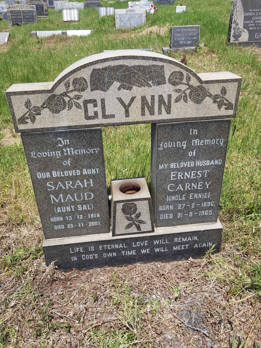 GLYNN Ernest Carney 1896-1965 &amp; Sarah Maud 1918-2001