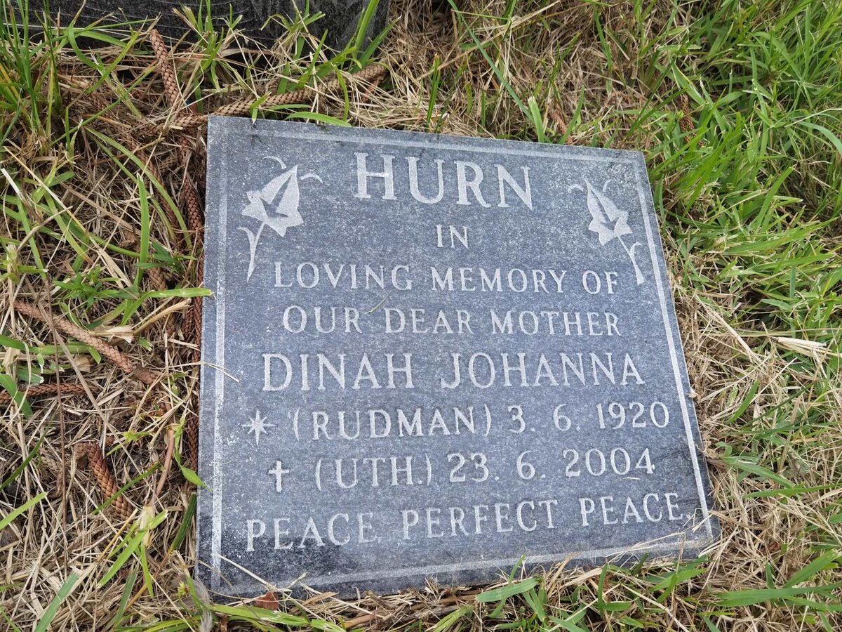 HURN Dinah Johanna nee RUDMAN 1920-2004
