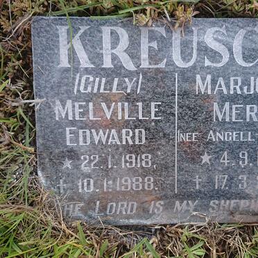 KREUSCH Melville Edward 1918-1988 &amp; Marjorie Merle ANGELL-SCHAU 1923-2008