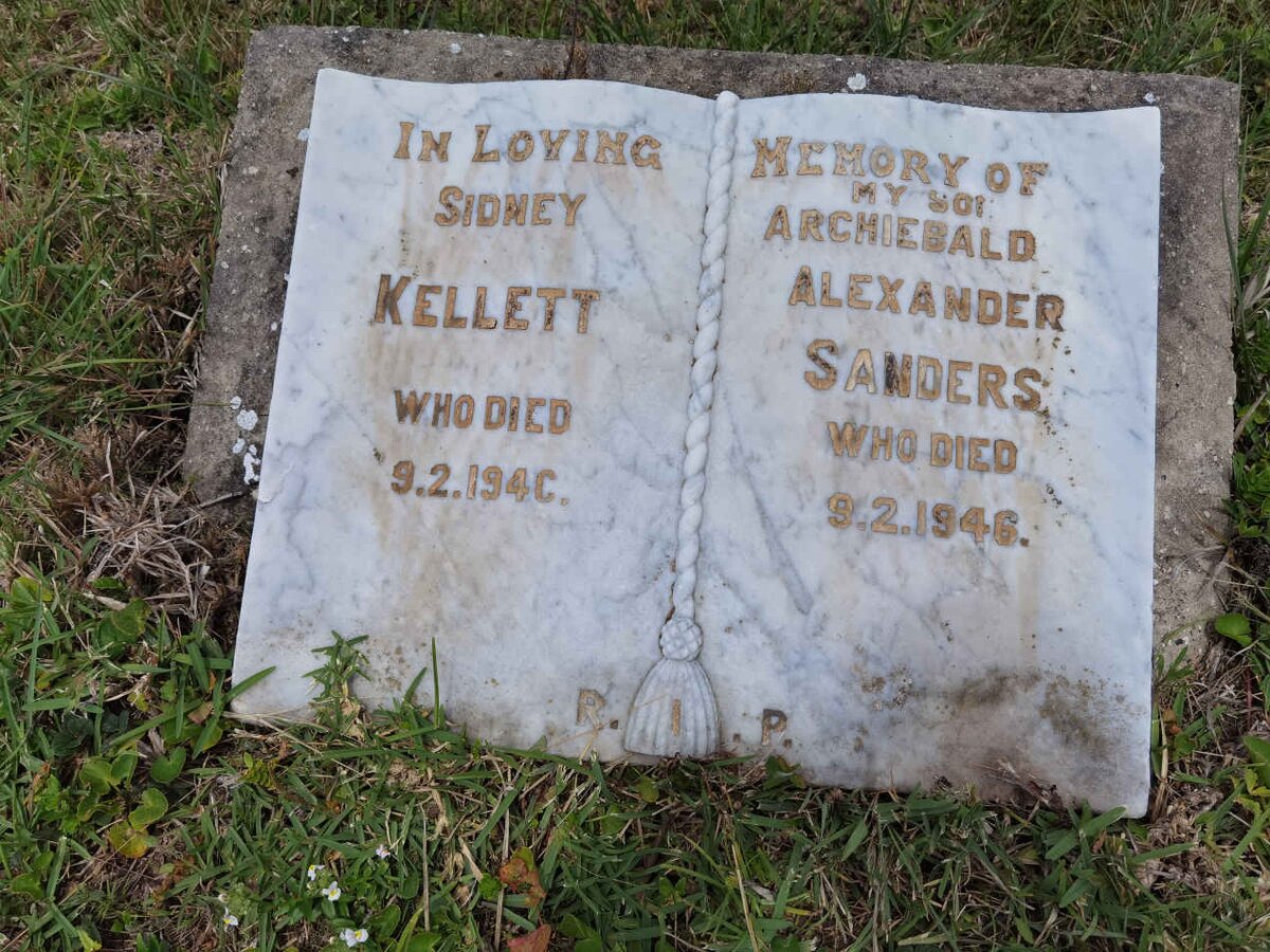 KELLETT Sidney -1940 :: SANDERS Archiebald Alexander -1946