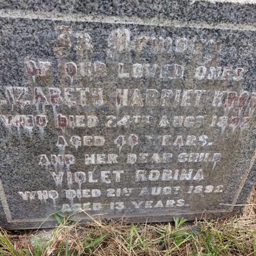 KROHN Elizabeth Harriet -1892 :: KROHN Violet Robina -1892