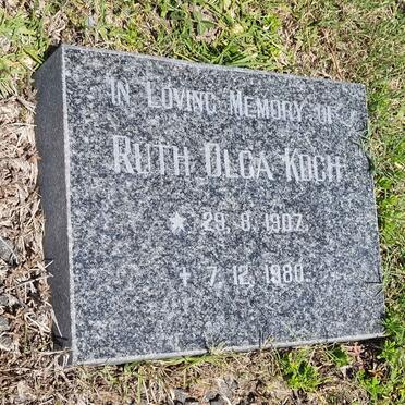 KOCH Ruth Olga 1907-1980