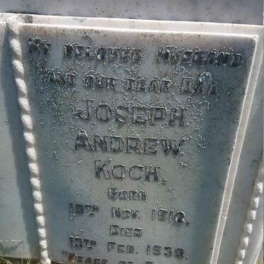 KOCH Joseph Andrew 1910-1939