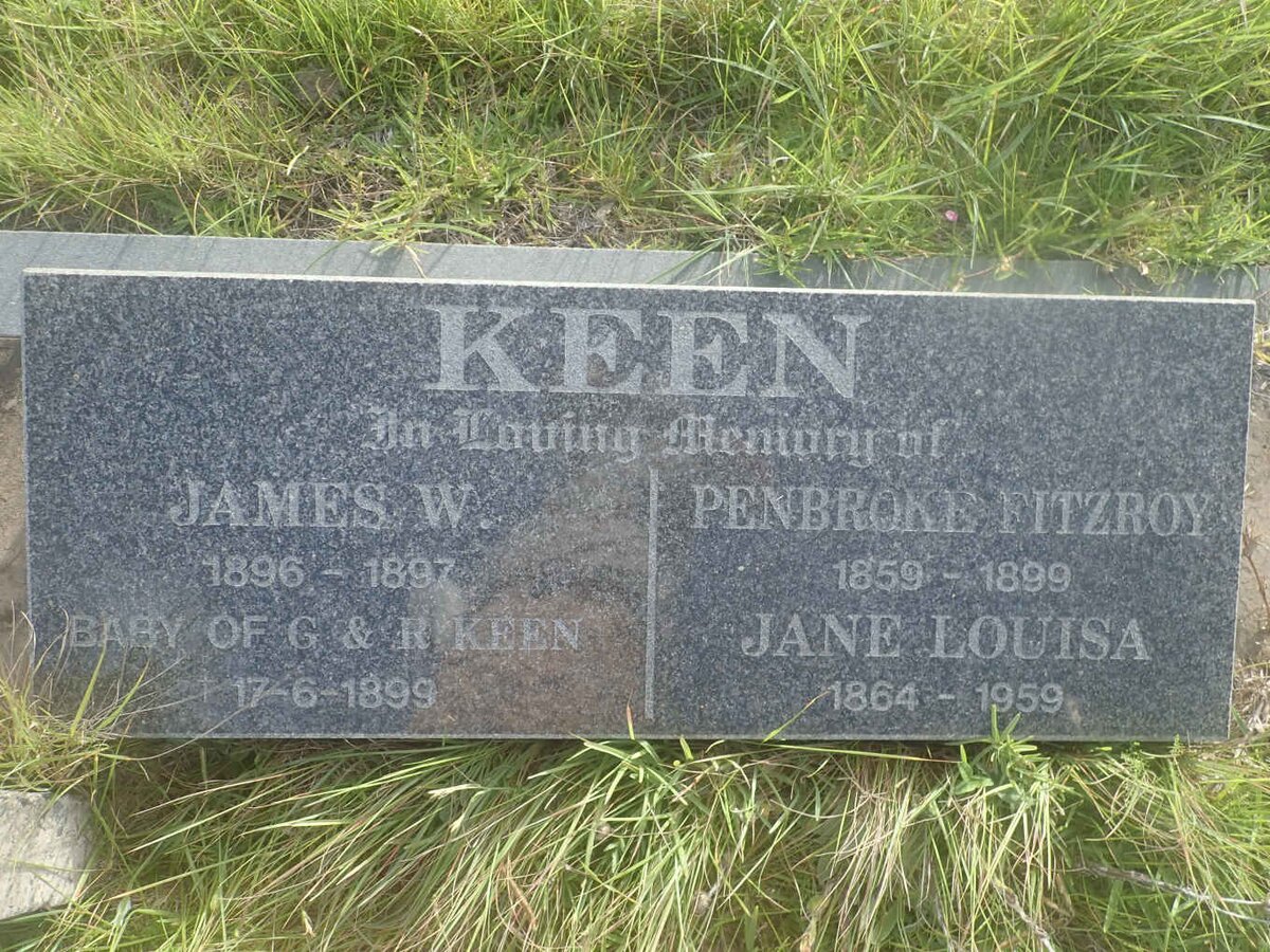 KEEN Penbroke Fitzroy 1859-1899 &amp; Jane Louisa 1864-1959 :: KEEN James W. 1896-1897 :: KEEN -1899