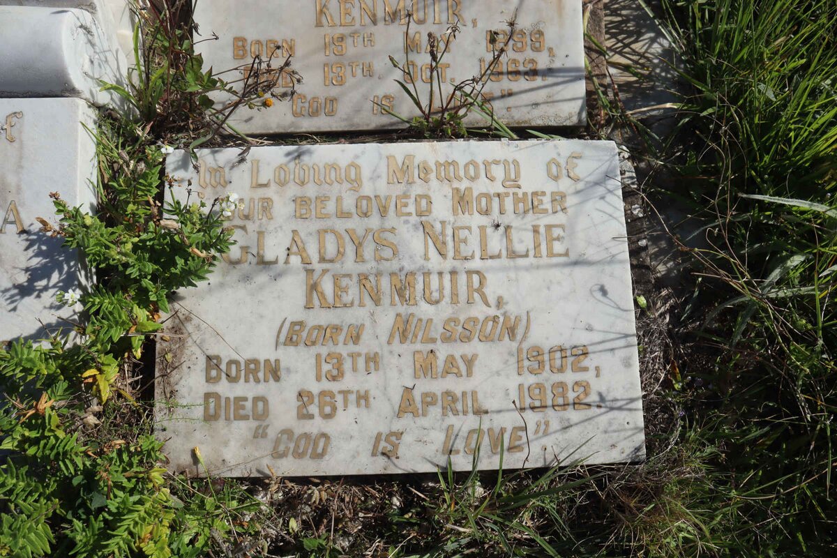 KENMUIR Gladys Nellie nee NILSSON 1902-1982