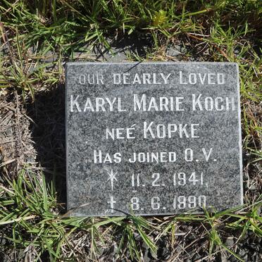 KOCH Karyl Marie nee KOPKE 1941-1990