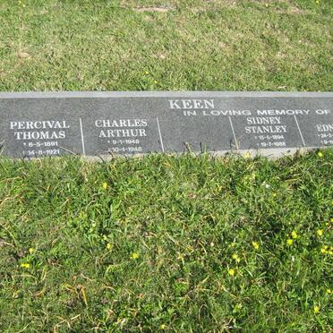 KEEN Percival Thomas 1891-1921 :: KEEN Charles Arthur 1948-1948
