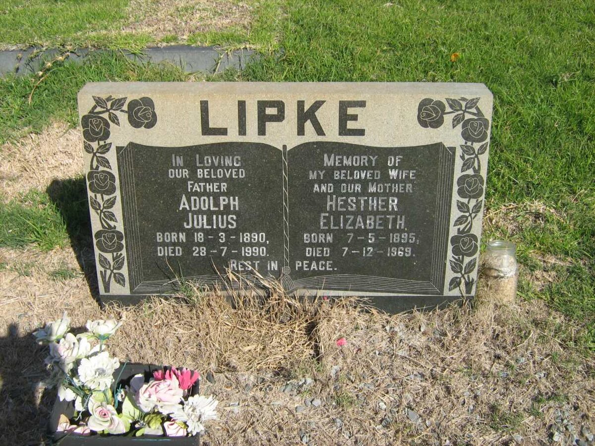 LIPKE Adolph Julius 1890-1990 &amp; Hester Elizabeth 1895-1969