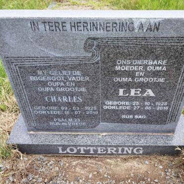 LOTTERING Charles 1929-2010 &amp; Lea 1928-2016