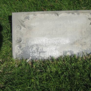 MERWE Antonie Lewis, van der 1954-1971