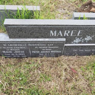 MAREE Pieter Jakobus Martinus 1933-1989 &amp; Maud Joyce 1943-1981