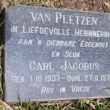 PLETZEN Carl Jacobus, van 1937-1972