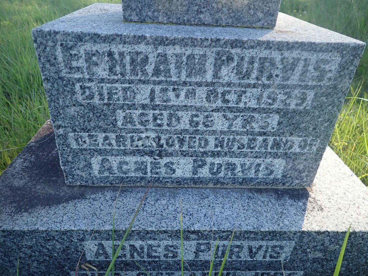 PURVIS Ephraim -1929 &amp; Agnes -1965