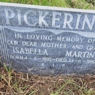 PICKERING Isabella Martin 1892-1989