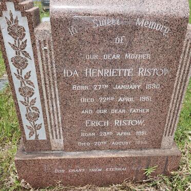 RISTOW Erich 1891-1955 &amp; Ida Henriette 1890-1951