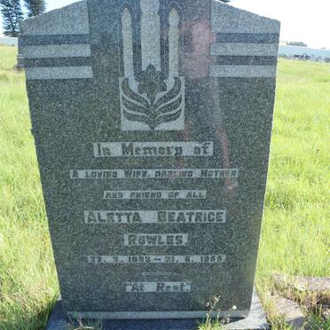 ROWLES Aletta Beatrice 1893-1955