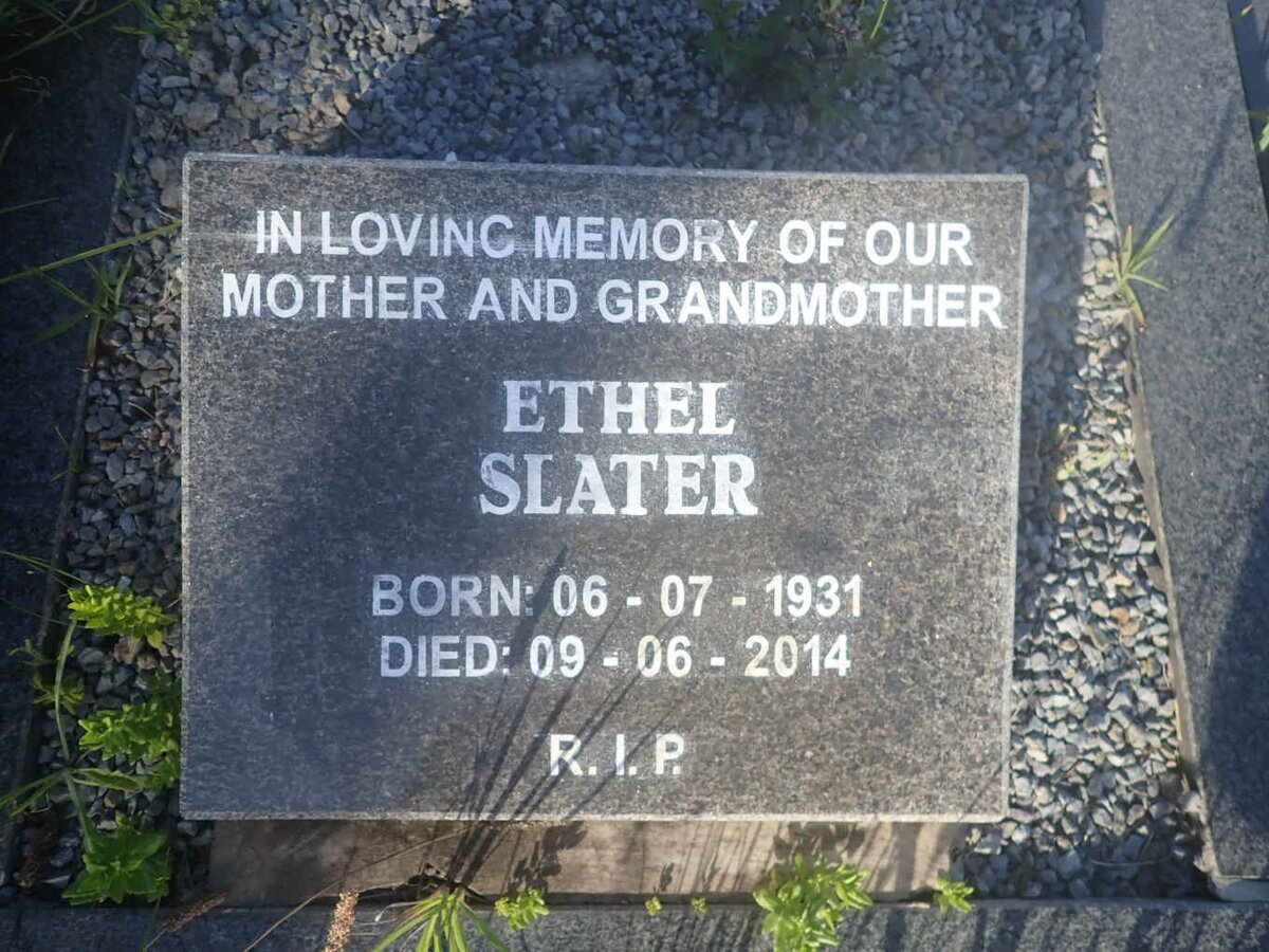 SLATER Ethel 1931-2014