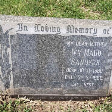 SANDERS Ivy Maud 1880-1966