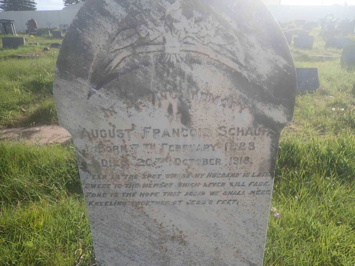 SCHAUP August Francois 1888-1918