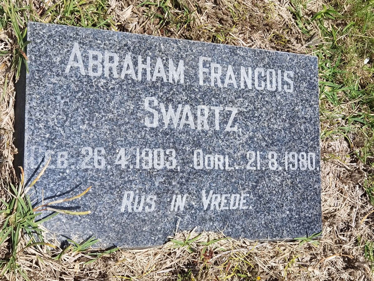 SWARTZ Abraham Francois 1903-1980