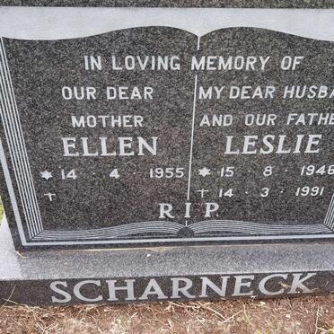 SCHARNECK Leslie 1946-1991 &amp; Ellen 1955-