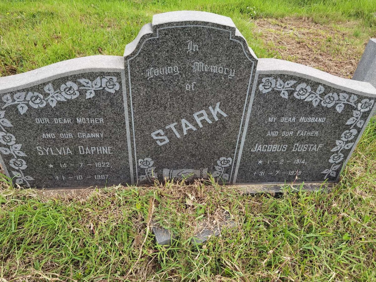 STARK Jacobus Gustaf 1914-1979 &amp; Sylvia Daphne 1922-1987