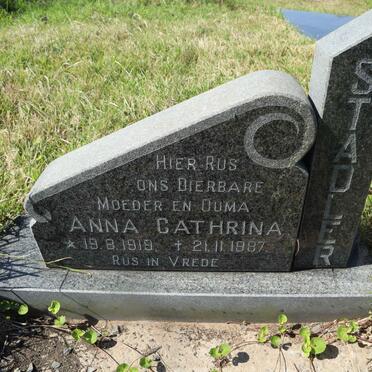 STADLER Anna Cathrina 1919-1987