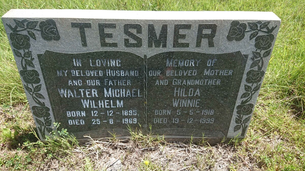 TESMER Walter Michael Wilhelm 1895-1969 &amp; Hilda Winnie 1918-1999