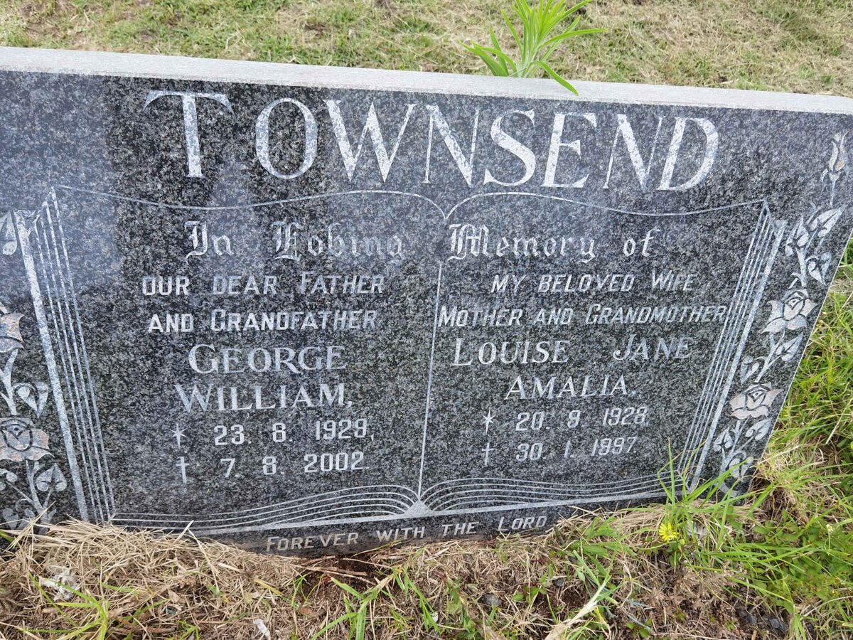 TOWNSEND George William 1929-2002 &amp; Louise Jane Amalia 1928-1997