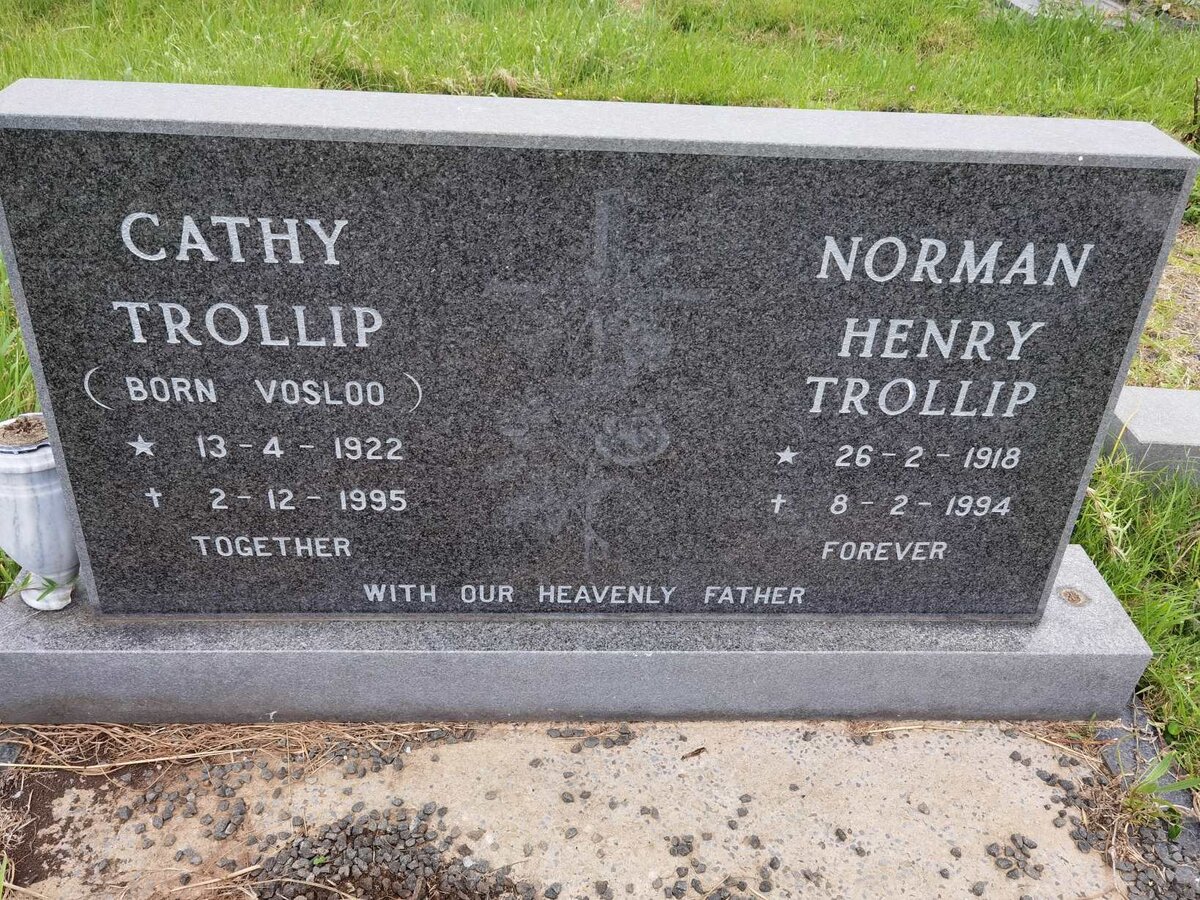 TROLLIP Norman Henry 1918-1994 &amp; Cathy VOSLOO 1922-1995