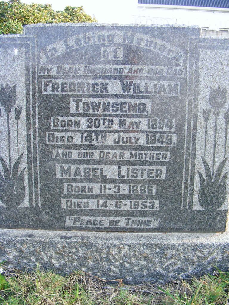TOWNSEND Fredrick William 1884-1948 &amp; Mabel Lister 1886-1953