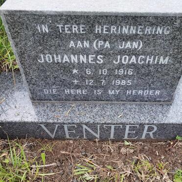 VENTER Johannes Joachim 1916-1985