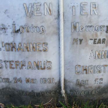 VENTER Johannes Stephanus 1891-1956 &amp; Anne Christina
