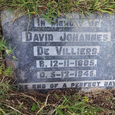 VILLIERS David Johannes, de 1885-1945