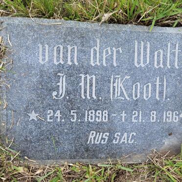 WALT J.M., van der 1898-1964