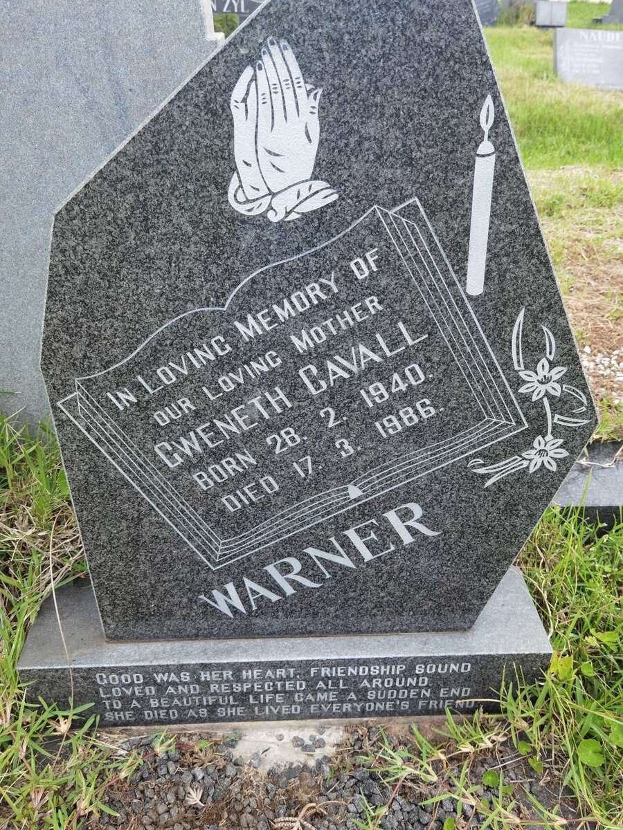 WARNER Gweneth Cavall 1940-1986