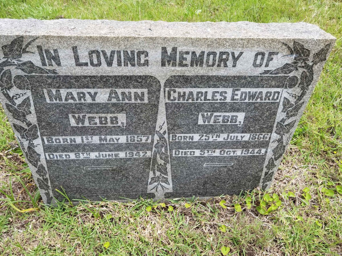 WEBB Charles Edward 1866-1944 &amp; Mary Ann 1857-1942