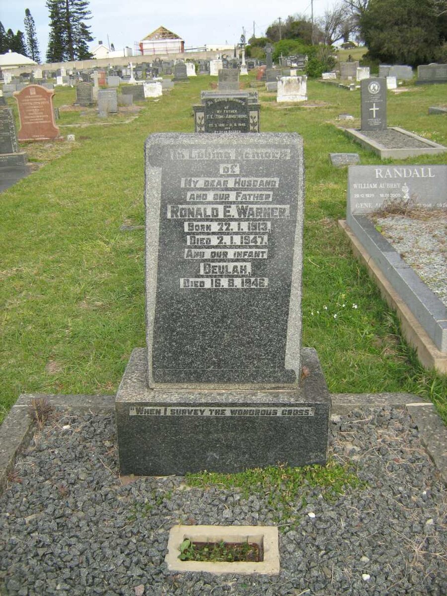 WARNER Ronald E 1913-1947 &amp; Beulah 1946-1946