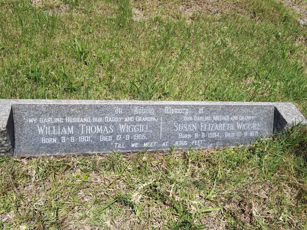 WIGGILL William Thomas 1901-1965 &amp; Susan Elizabeth 1904-1971