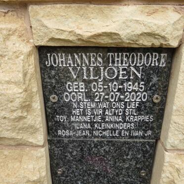 VILJOEN Johannes Theodore 1945-2020