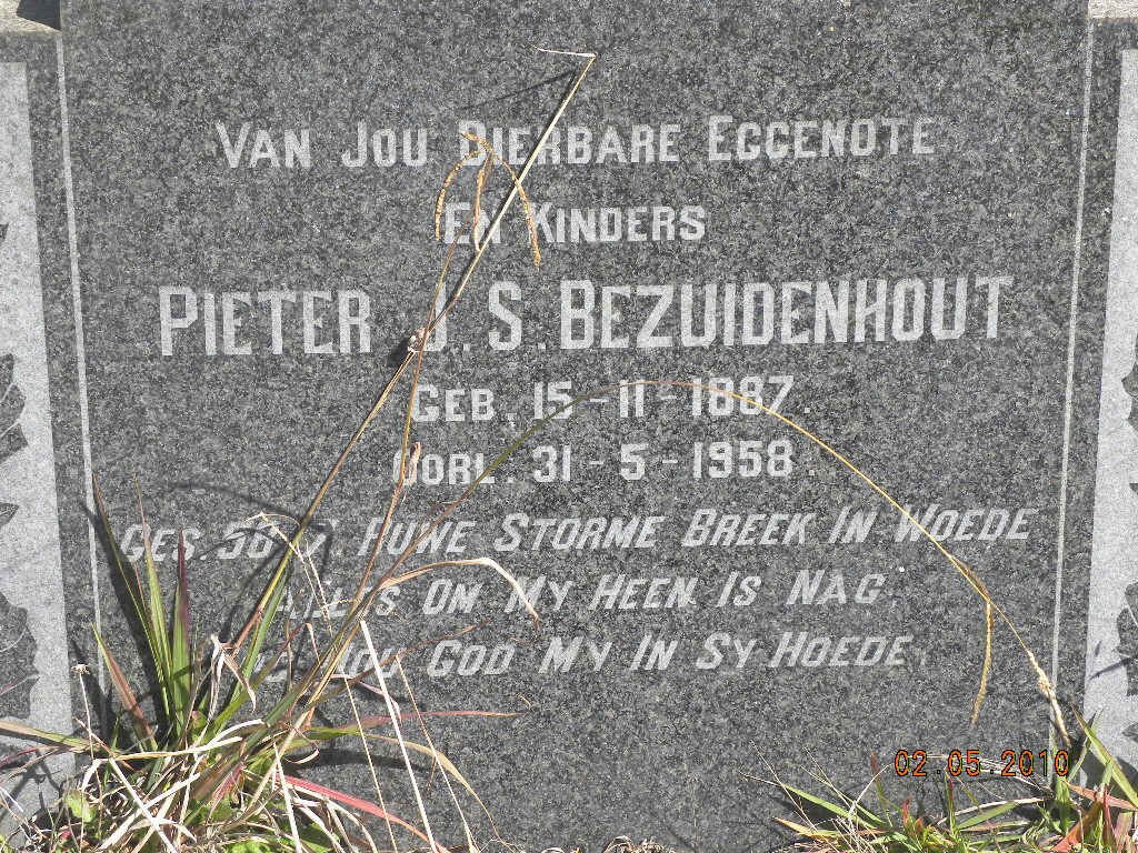 BEZUIDENHOUT Pieter J.S. 1887-1958