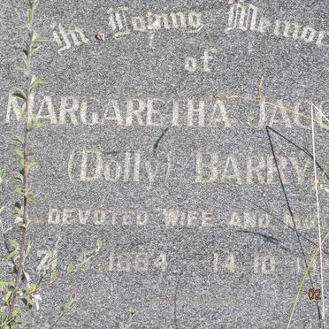 BARRY Margaretha Jacoba 1884-1959