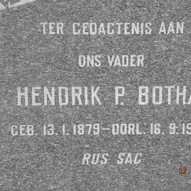 BOTHA Hendrik P. 1879-1956